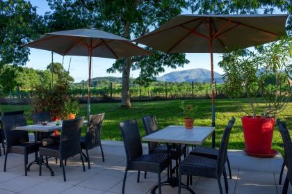 Terrasse avec vue sur le parc